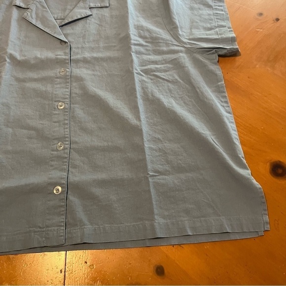 NEW Big Bud Press Linen Blend Pantry Button Up Top in Blue Sz 3XL - Picture 4 of 12
